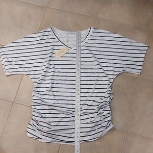 Elegant Striped Women's Maturnity Tunic Top